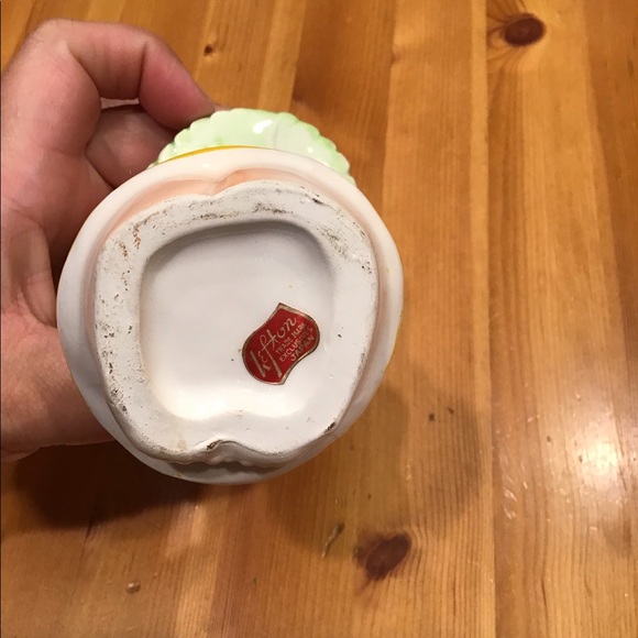 VINTAGE LEFTON LADY HEAD VASE 60’s GIRL YELLOW GREEN - Picture 7 of 9